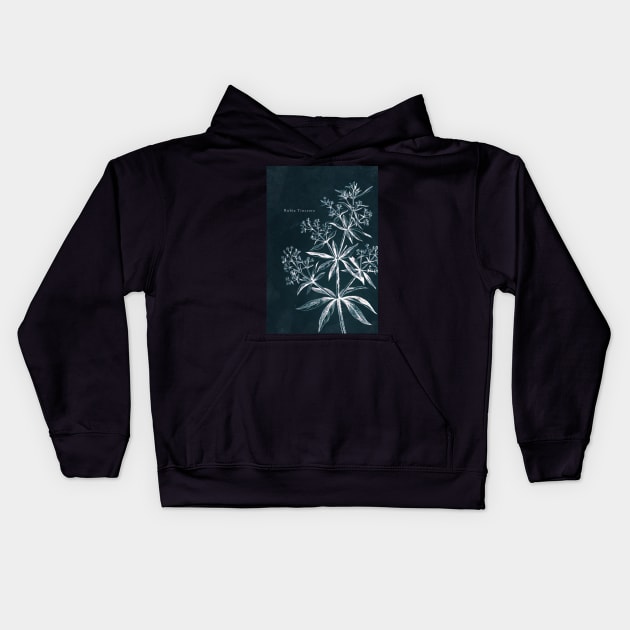 Cyanotype - Rubia Tinctora - C Kids Hoodie by PixelHunter